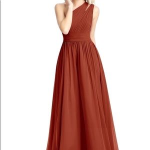 Azazie Rust Molly Dress NWT